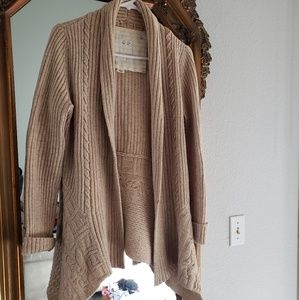 Anthropologie cable wool cardigan.